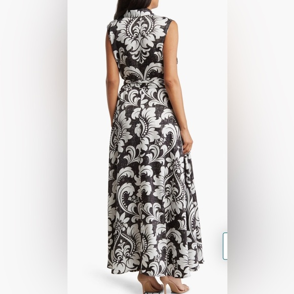 Black and White A-Line Midi Skirt for Cocktail - Picture 2 of 5